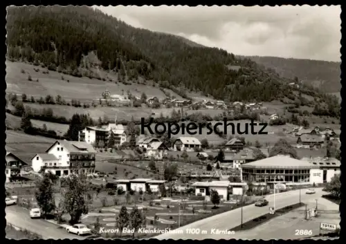 ÄLTERE POSTKARTE KURORT BAD KLEINKIRCHHEIM 1100 M KÄRNTEN TOTAL TANKSTELLE filling station-service Ford Opel Minigolf AK