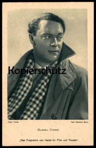 ALTE POSTKARTE GUSTAV DIESSL SCHAL SCHAUSPIELER Actor Acteur cinema Kino Film Die Liebe des Maharadscha cpa postcard AK