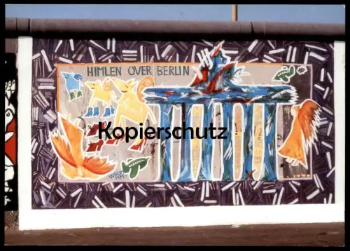 ÄLTERE POSTKARTE BERLINER MAUER KARINA BJERREGARD LOTTE HAUBART HIMLEN OVER BERLIN THE WALL MUR BRANDENBURGER TOR