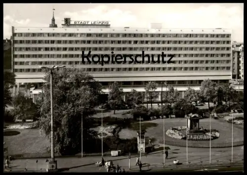 ÄLTERE POSTKARTE MESSESTADT LEIPZIG INTERHOTEL STADT LEIPZIG Hotel Werbung Gastronom Service Ansichtskarte cpa postcard