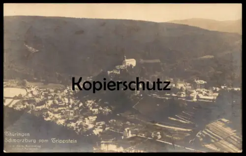 ALTE POSTKARTE SCHWARZBURG VOM TRIPPSTEIN PANORAMA Schwarzatal cpa AK Ansichtskarte postcard