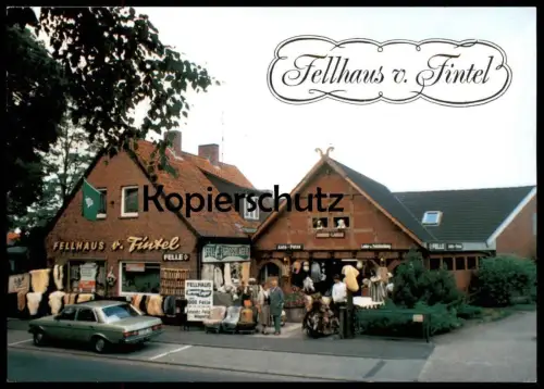 ÄLTERE POSTKARTE SCHNEVERDINGEN FELLHAUS V. FINTEL Fell coat of animal robe Daimler Mercedes postcard Ansichtskarte cpa