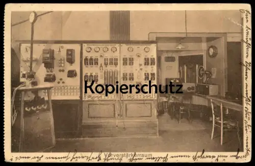 ALTE POSTKARTE MÜNSTER VORVERSTÄRKERRAUM IM RUNDFUNKSENDER RADIO Ansichtskarte postcard cpa AK