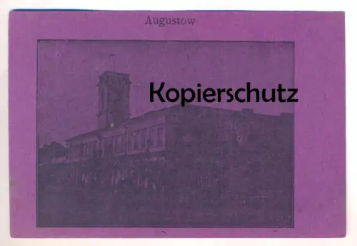 ALTE POSTKARTE AUGUSTOW 191x Augustowo Polska Poland Podlachien pink purple postcard lila Ansichtskarte cpa AK
