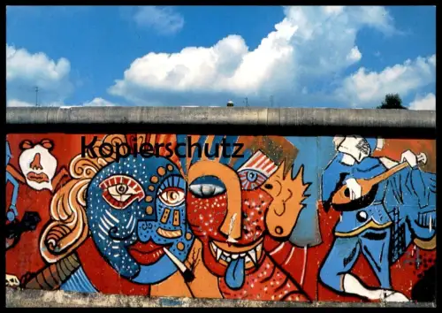 ÄLTERE POSTKARTE BERLINER MAUER 1985 THE WALL LE MUR BERLIN Art Ansichtskarte AK cpa postcard