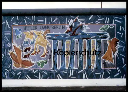 ÄLTERE POSTKARTE BERLIN LOTTE HAUBART KARINA BJERREGARD HIMLEN OVER BERLINER MAUER THE WALL LE MUR BERLIN Art cpa AK