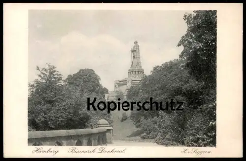 ALTE POSTKARTE HAMBURG BISMARCK-DENKMAL H. V. SEGGERN monument AK cpa Ansichtskarte postcard