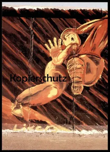 ÄLTERE POSTKARTE BERLINER MAUER BILD VON OLIVER FEIND THE WALL LE MUR BERLIN Art cpa AK Ansichtskarte postcard