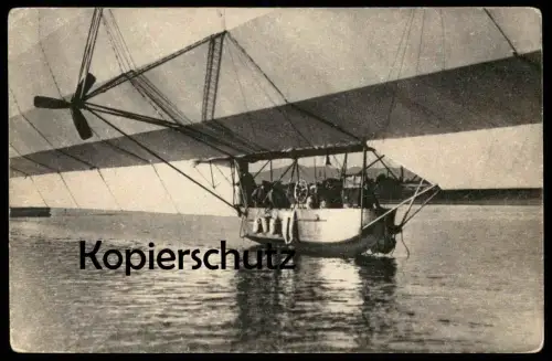 ALTE POSTKARTE GRAF ZEPPELIN IN DER GONDEL DES LUFTSCHIFFES LUFTSCHIFF BALLON Airship dirigeable postcard Ansichtskarte