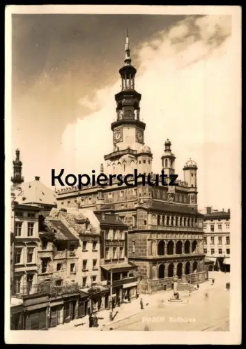 ALTE POSTKARTE POSEN RATHAUS GESCHÄFT L. KRAUSE POZNAN Polska Polen cpa AK Ansichtskarte postcard