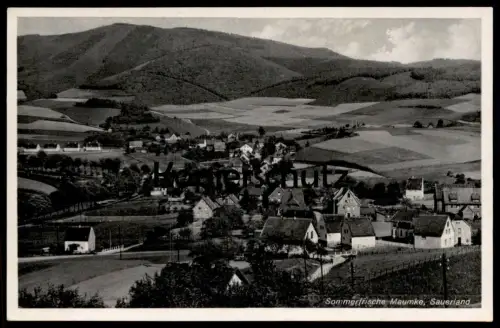 ALTE POSTKARTE SOMMERFRISCHE MAUMKE SAUERLAND PANORAMA TOTALANSICHT GESAMTANSICHT Lennestadt cpa Ansichtskarte postcard