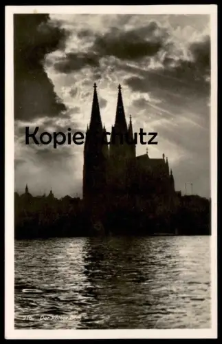 ALTE POSTKARTE KÖLN RHEINGOLD SERIE NR. 216 DER KÖLNER DOM Cöln Kirche Wolken Schatten cpa postcard AK Ansichtskarte