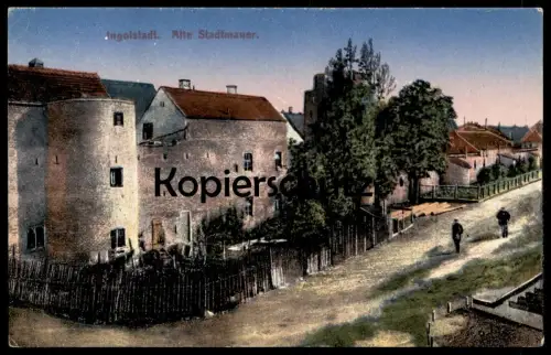 ALTE POSTKARTE INGOLSTADT ALTE STADTMAUER Feldpost cpa Ansichtskarte postcard AK