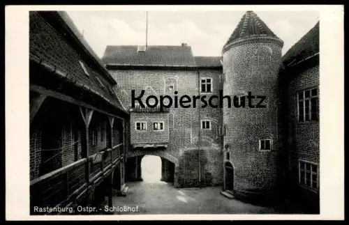 ALTE POSTKARTE RASTENBURG OSTPREUSSEN SCHLOSSHOF Schloss chateau castle Ketrzyn postcard Ansichtskarte cpa AK