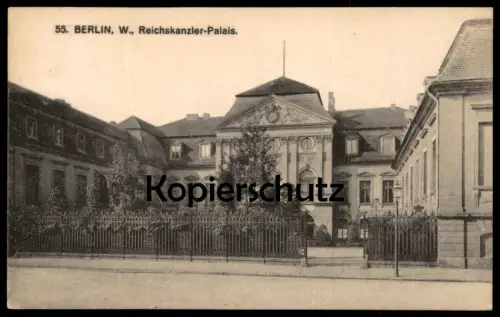 ALTE POSTKARTE BERLIN W. REICHSKANZLER-PALAIS WILHELMSTRASSE BESCHREIBUNG MINISTERIEN Ansichtskarte postcard cpa AK