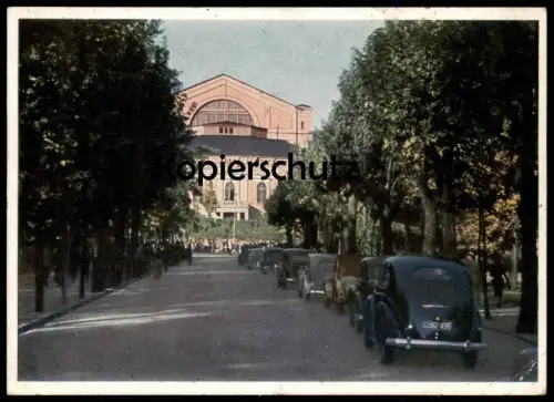 ALTE POSTKARTE BAYREUTH FESTPIELHAUS FESTIVAL THEATRE 1951 WAGNER old car Oldtimer Auto cpa AK Ansichtskarte postcard