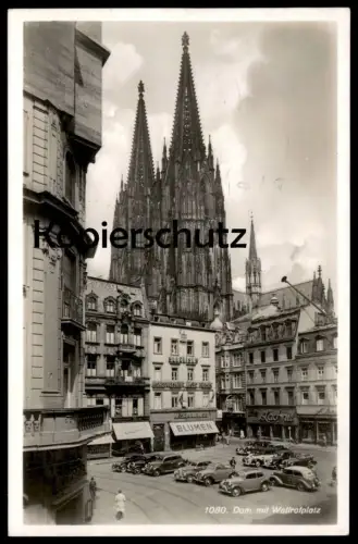 ALTE POSTKARTE DOM MIT WALLRAFPLATZ 1942 NORDDEUTSCHER LLOYD LACHNIT RHEINGOLD-SERIE Nr. 1080 postcard Ansichtskarte cpa