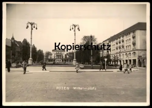 ALTE POSTKARTE POSEN WILHELMPLATZ POZNAN Polska Polen cpa AK Ansichtskarte postcard