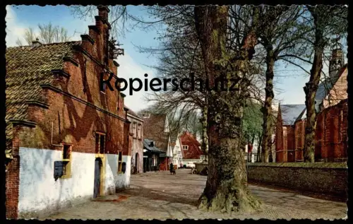 ÄLTERE POSTKARTE BERGEN N.H. OUDE PRINSWEG MUSEUM EN RUINE Noord-Holland Nederland postcard Ansichtskarte cpa AK