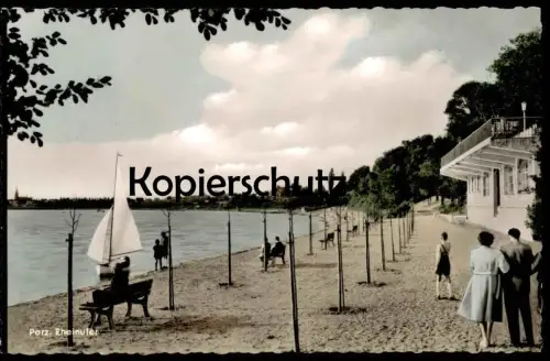 ÄLTERE POSTKARTE PORZ RHEINUFER KÖLN Ehepaar Paar couple Ufer Rhein postcard Ansichtskarte cpa AK