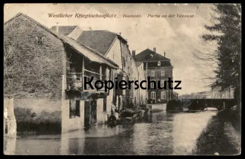 ALTE POSTKARTE WESTLICHER KRIEGSSCHAUPLATZ BLAMONT PARTIE AN DER VEZOUSE WW I postcard Ansichtskarte cpa AK