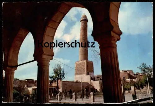 ÄLTERE POSTKARTE THE OLD AL-NURI MOSQUE AND THE LEANING MINARET MOSUL Iraq Mossoul cpa postcard AK Ansichtskarte