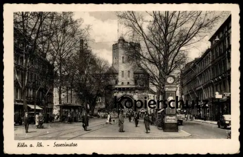 ALTE POSTKARTE KÖLN RHEIN SEVERINSTOR REKLAME PERSIL FÜR ALLE WÄSCHE MORSCHHÄUSER TAPETEN-FABRIK KLEIN FISCHE GEFLÜGEL