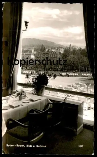 ÄLTERE POSTKARTE BADEN-BADEN BLICK VOM KURHAUS Stempel Pferderennen horse race cpa AK Ansichtskarte postcard