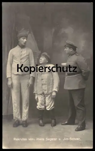 ALTE POSTKARTE REKRUTEN VON HANS SAGERER U. JIM-SCHEER THEATER DIE REICHENHALLER BAD REICHENHALL postcard Ansichtskarte