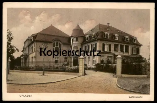 ALTE POSTKARTE LEVERKUSEN OPLADEN LANDRATSAMT Amt Villa postcard cpa AK Ansichtskarte
