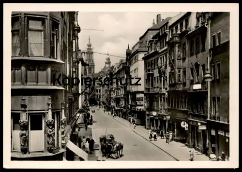 ÄLTERE POSTKARTE DRESDEN SCHLOSSSTRASSE MIT HOFKIRCHE UND SCHLOSS VOR DER ZERSTÖRUNG Bols Rodenstock AK cpa postcard