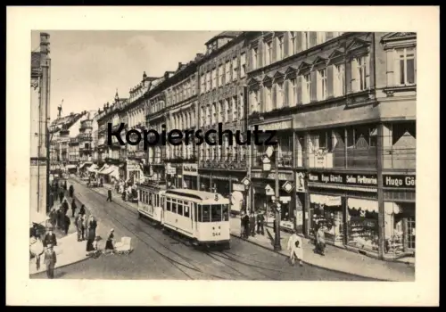 ALTE POSTKARTE CHEMNITZ POSTSTRASSE HUGO GÖRNITZ RADIO HENKEL Strassenbahn tram tramway Ansichtskarte cpa AK postcard