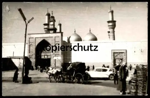 ALTE FOTO POSTKARTE BAGHDAD MOSCHEE KUTSCHE Auto Mosque Bagdad Iraq Irak cpa photo postcard Ansichtskarte AK