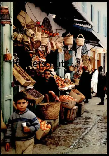 ÄLTERE POSTKARTE TUNISIE STD SOUSSE SOUK KIND Tunesien market marché Markt Junge boy Ansichtskarte postcard AK cpa