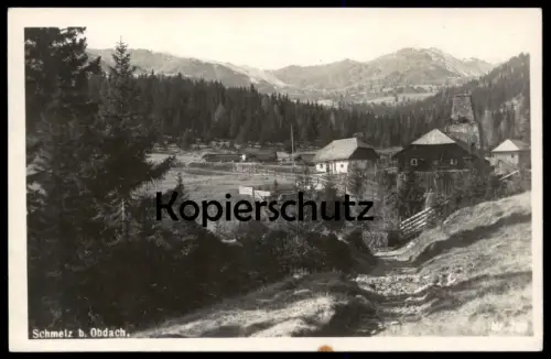 ALTE POSTKARTE SCHMELZ BEI OBDACH FLOSSOFEN STEIERMARK PANORAMA ÖSTERREICH Austria Ansichtskarte postcard AK cpa