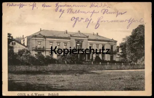 ALTE POSTKARTE OHR AN DER WESER SCHLOSS EMMERTHAL castle chateau Ansichtskarte postcard AK cpa