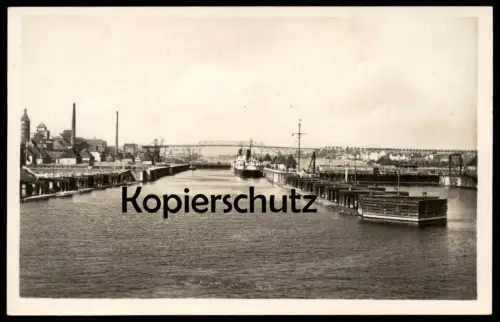 ALTE POSTKARTE KIEL HOLTENAUER SCHLEUSEN UND HOCHBRÜCKE Schleuse écluse sluice cpa AK postcard Ansichtskarte