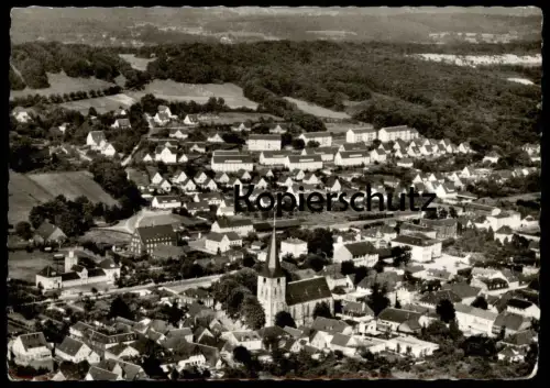 ÄLTERE POSTKARTE LENGERICH WESTFALEN ORIGINAL LUFTFOTO FEUERWEHR-HAUS FLIEGERAUFNAHME LUFTBILD Ansichtskarte AK cpa