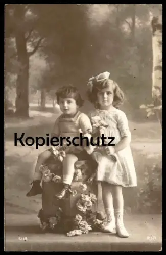 ALTE POSTKARTE JUNGE & MÄDCHEN KINDER Kind child enfant Kinder children enfants girl boy AK Ansichtskarte postcard cpa