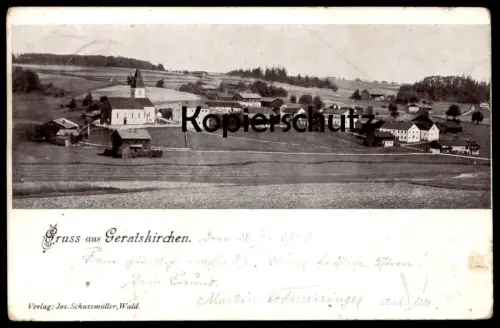 ALTE POSTKARTE GRUSS AUS GERATSKIRCHEN PANORAMA TOTALANSICHT Massing Ansichtskarte AK postcard cpa
