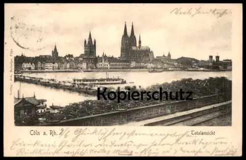 ALTE POSTKARTE CÖLN AM RHEIN TOTALANSICHT TOTAL PANORAMA Köln Ansichtskarte cpa AK postcard
