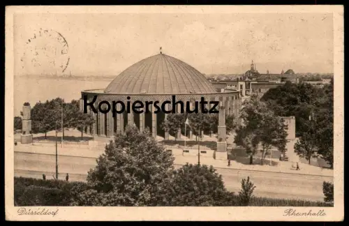 ALTE POSTKARTE DÜSSELDORF RHEINHALLE PLANETARIUM Ansichtskarte postcard cpa AK