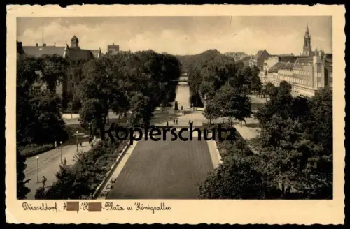 ALTE POSTKARTE DÜSSELDORF A. H. PLATZ MIT KÖNIGSALLEE 1939 postcard Ansichtskarte cpa AK