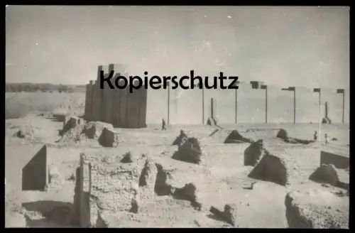 ALTES FOTO BABYLON TEMPEL NINMAKH NINMAH IRAK IRAQ temple cpa photo postcard AK Ansichtskarte