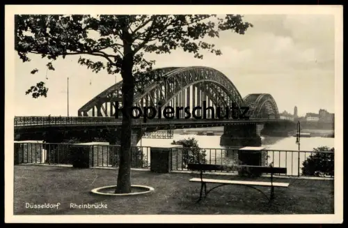 ALTE POSTKARTE DÜSSELDORF RHEINBRÜCKE bridge pont Brücke Ansichtskarte postcard cpa AK