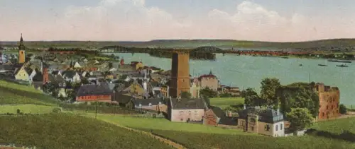 ALTE POSTKARTE RÜDESHEIM AM RHEIN PANORAMA postcard Ansichtskarte AK cpa