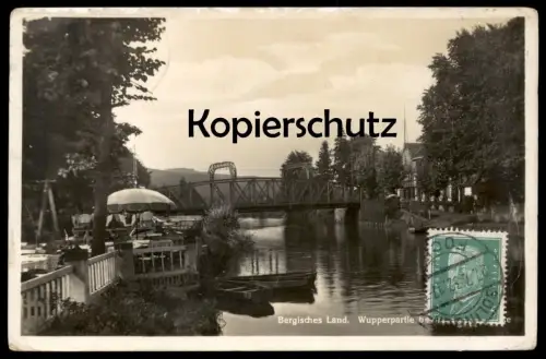 ALTE POSTKARTE BERGISCHES LAND WUPPERPARTIE BEI SOLINGEN-FOCHE Wupper nach Suva Fidschi Fiji postcard cpa AK