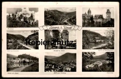 ALTE POSTKARTE ALTENA IN WESTFALEN BURG LENNE WIXBERG PAPENBERG KRANKENHAUS castle chateau cpa AK postcard Ansichtskarte