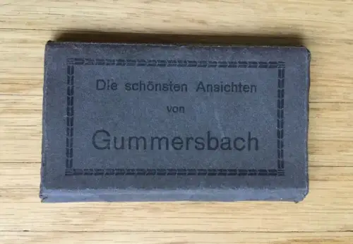ALTES LEPORELLO DIE SCHÖNSTEN ANSICHTEN VON GUMMERSBACH HINDENBURGSTRASSE MOLTKESTRASSE BORNERHOF 12 Ansichten komplett