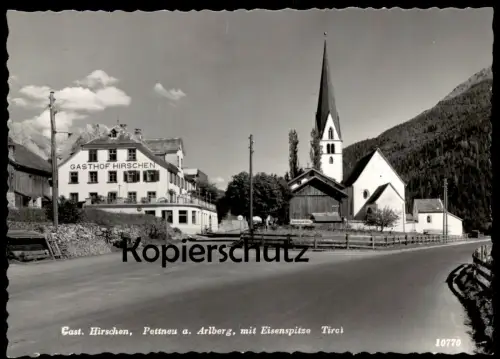 ÄLTERE POSTKARTE PETTNEU AM ARLBERG GASTHOF HIRSCHEN MIT EISENSPITZE TIROL postcard cpa AK Ansichtskarte